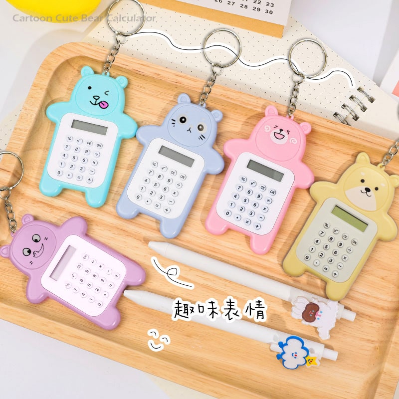 ماشین حساب فانتزی خرسی با سرکلیدی