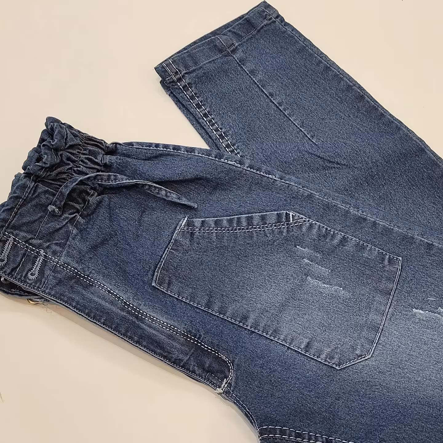 شلوار مام استایل کمرکش نوجوان جنس عالی