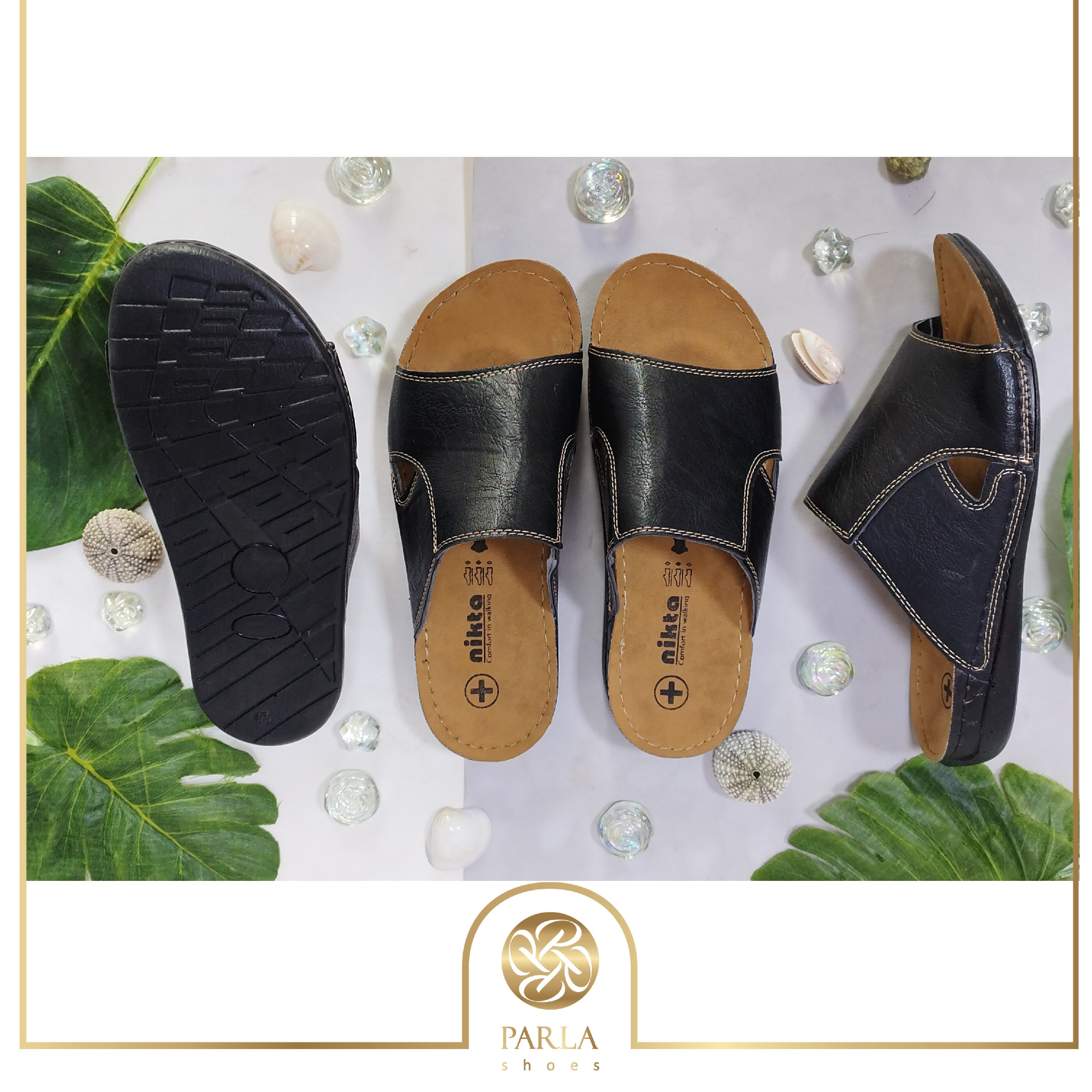 صندل مردانه طبی دست دوز زیره پیو کف اشبالت دور دوخت 