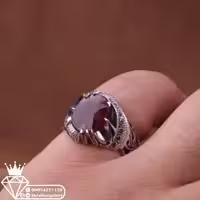 انگشتر یاقوت سرخ اصل رکاب دستساز برند اصیل 12 عدد برلیان اصل وزن 11.59 گرم 