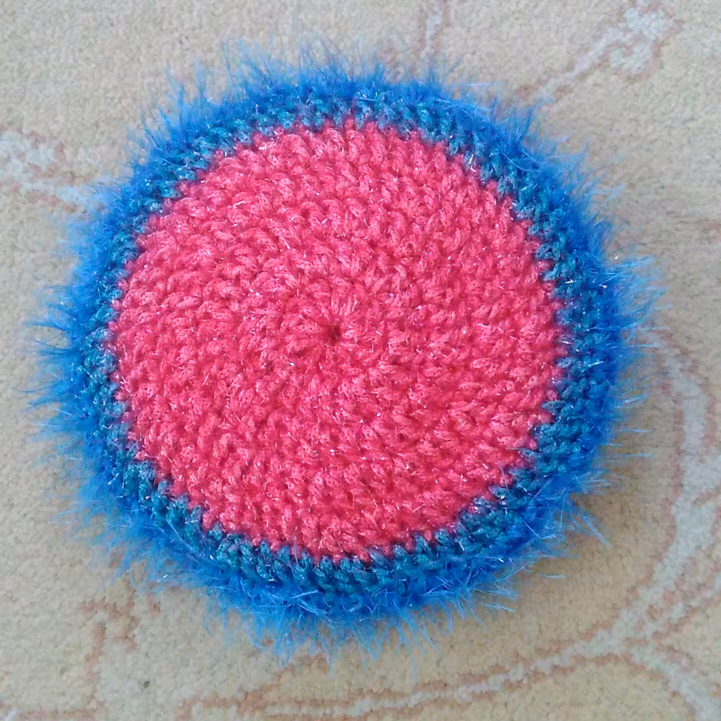 اسکاچ دولایه بافته شده با کاموا  سوزنی و یوموش