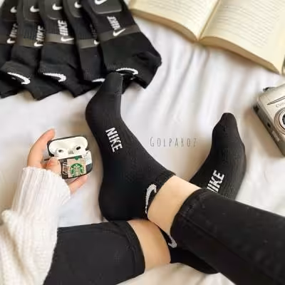 جوراب نایک مچی با نوشته رنگ مشکی