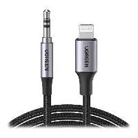 قیمت و خرید کابل تبدیل 1 متری لایتنینگ به جک 3.5 میلی متری یوگرین مدل US315 | یاس ارتباط