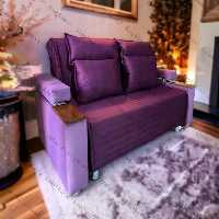 مبل تختخواب شو 2 نفره مدل لاویز دسته کنسولی