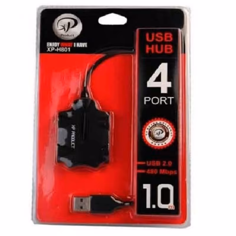 هاب USB 2.0 چهار پورت XP Product مدل H801 سیاه
