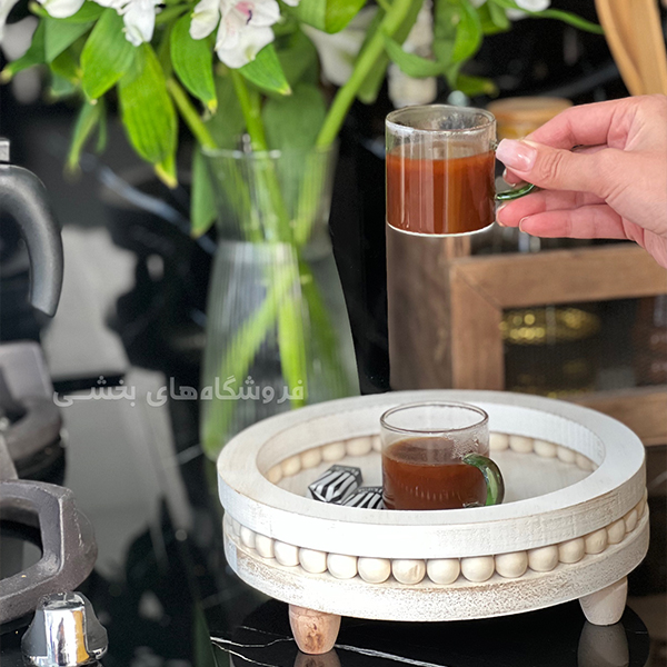 لیوان شات پیرکس مدل دسته رنگی سایز کوچک 6 عددی