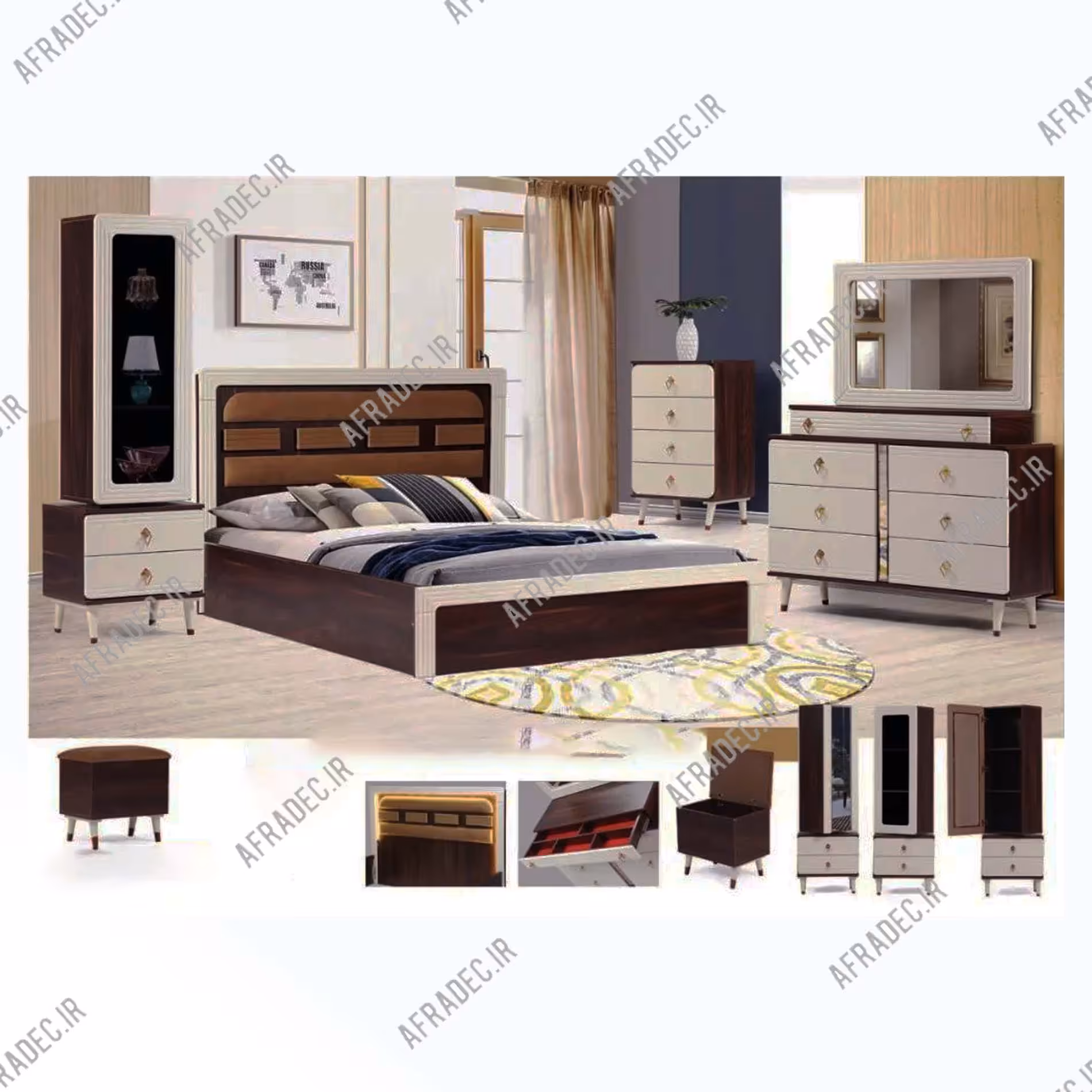 سرویس خواب دونفره مدل الما