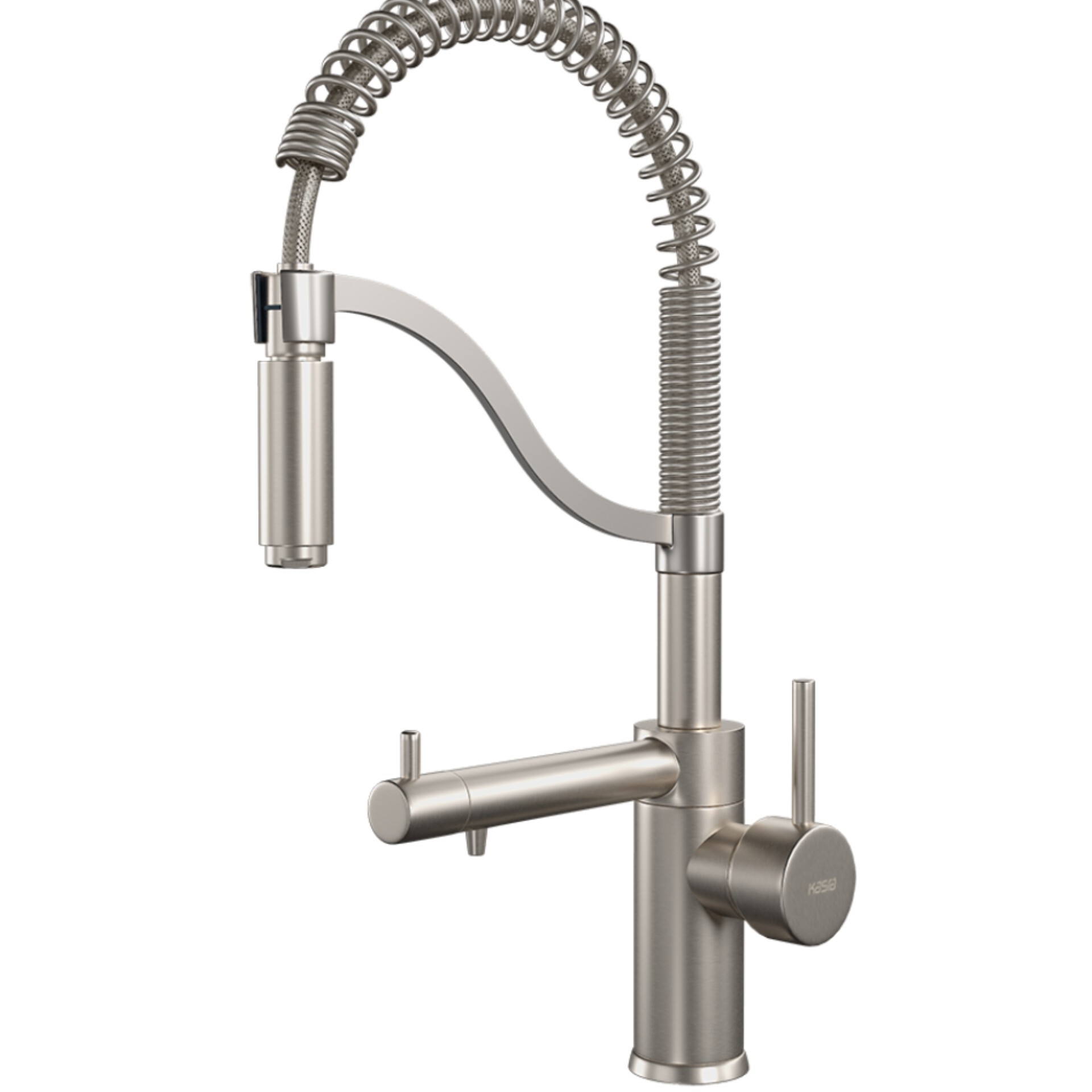 شیرآلات کسری ،شیر ظرفشویی فنری دو منظوره مدل تندیس رنگ کروم مات