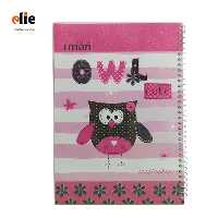 دفتر 100 برگ سیمی ایمان جلد طلقی طرح جغد