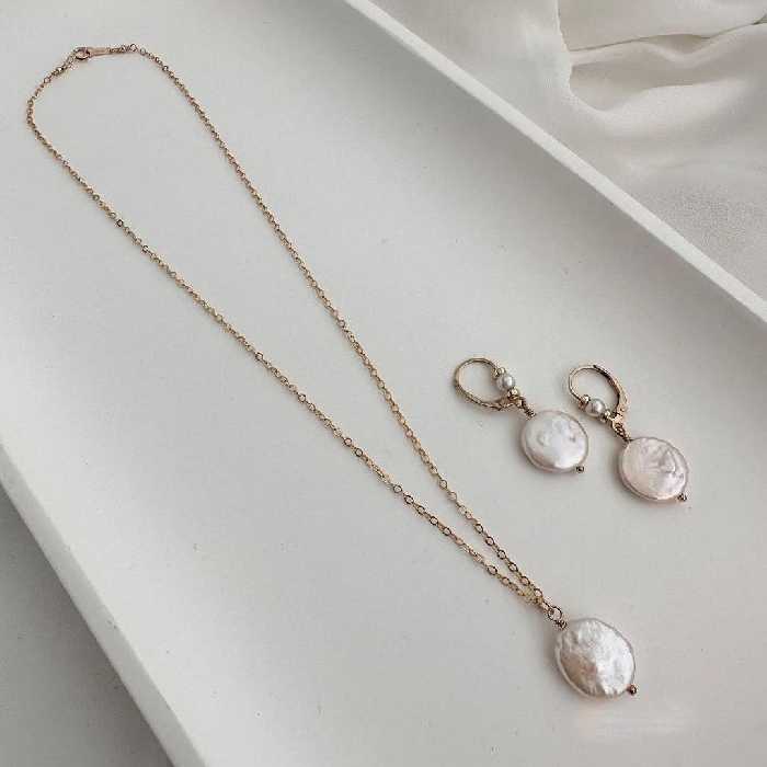 نیم ست مروارید باروک اصل