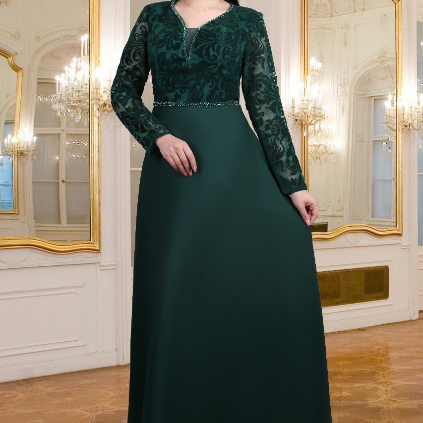 لباس مجلسی زنانه پوشیده فرمالیته نامزدی عقد سایز36 تا 58