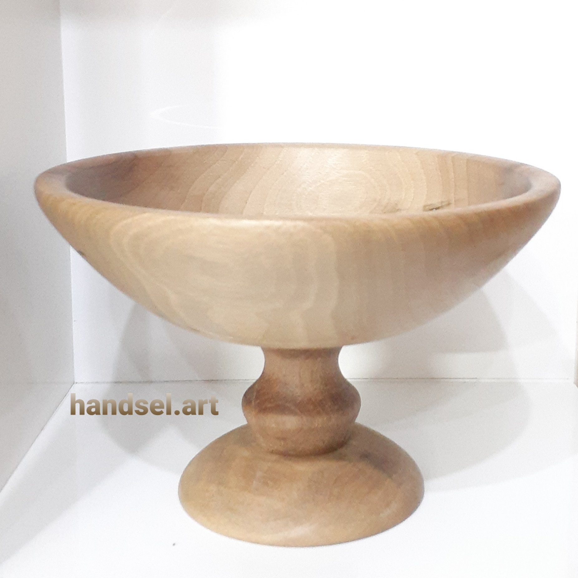 ظرف چوبی پایه دار قطر 19