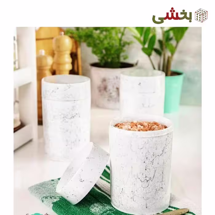 بانکه پلاستیکی حبوبات طرح ماربل