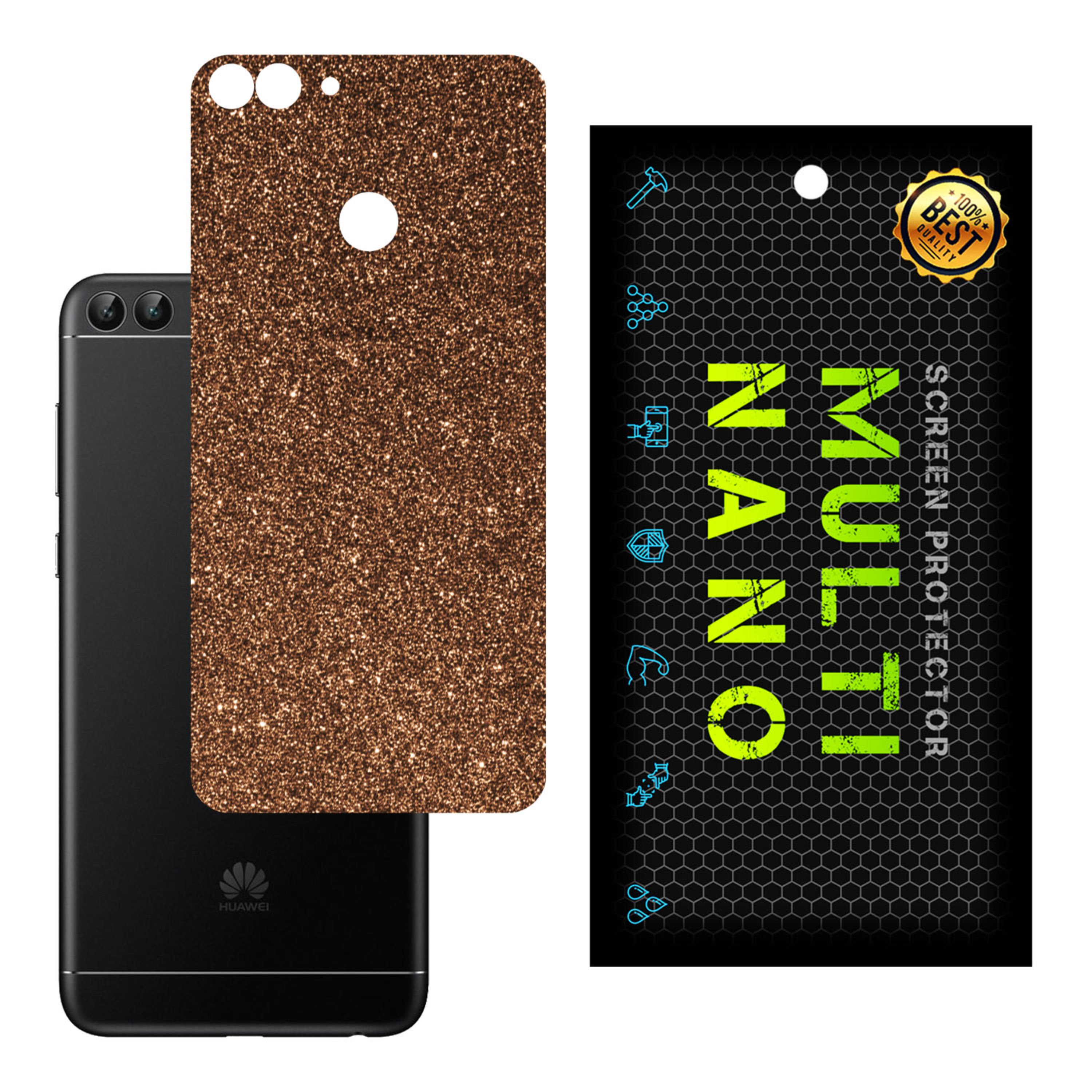 برچسب پوششی MultiNano مدل X-G1F-Bronze برای پشت موبایل هوآوی P Smart