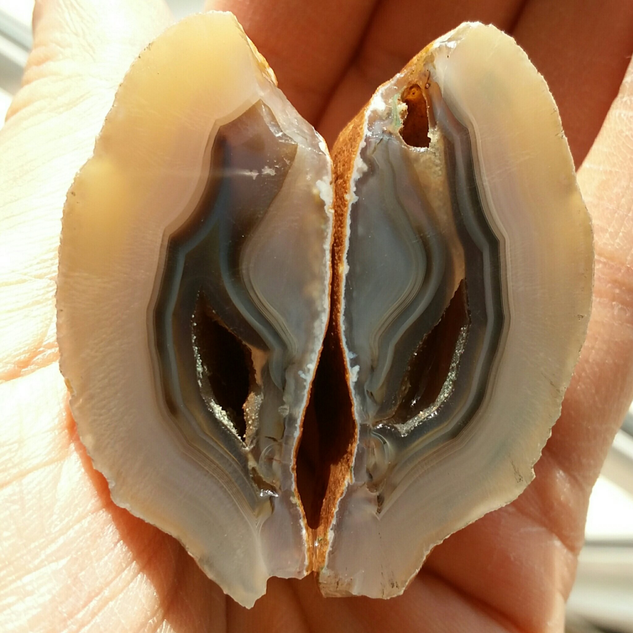 جفت اسلایس سنگ عقیق سلیمانی 3بعدی دیدنی 100درصد طبیعی شاهکار خلقت محشر