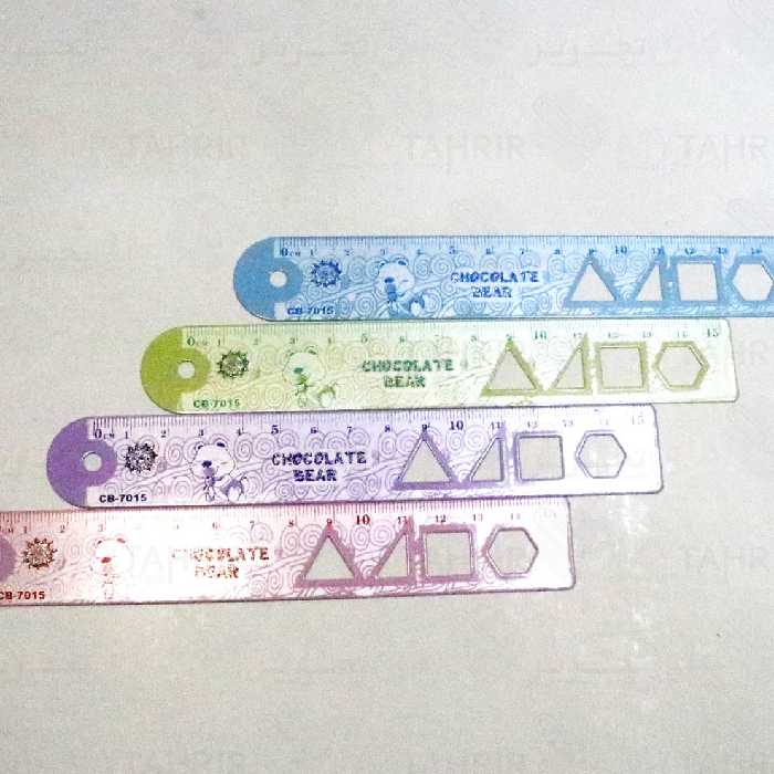 خط کش فلزی 15 سانتی متری  فانتزی طرح خرس