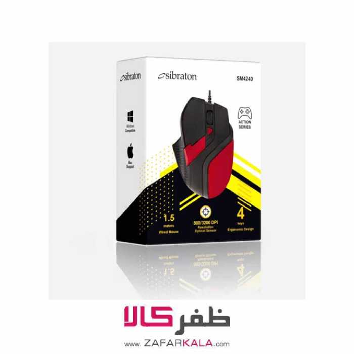 موس سیم دار SIBRATON مدل SM4240