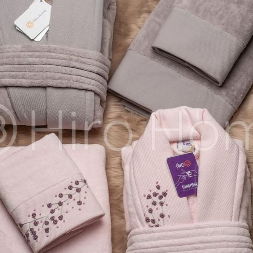 سرویس حوله عروس و داماد ترک برند هیرو 10 تیکه  تضمینی صددر صد نخ بامبو درجه یک