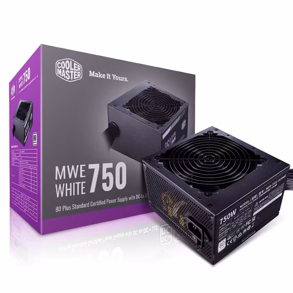 منبع تغذیه کامپیوتر کولر مستر مدل MWE 750 WHITE