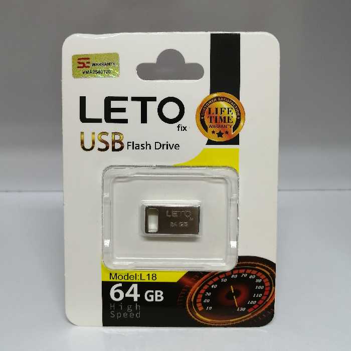 فلش LETO مدل L18 حافظه 64 گیگابایت گارانتی مادام العمر 