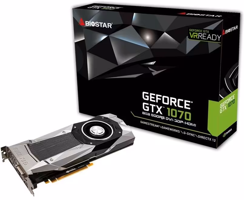 کارت گرافیک بایوستار مدل VN1075XV82 GTX1070  با حافظه 8 گیگابایت