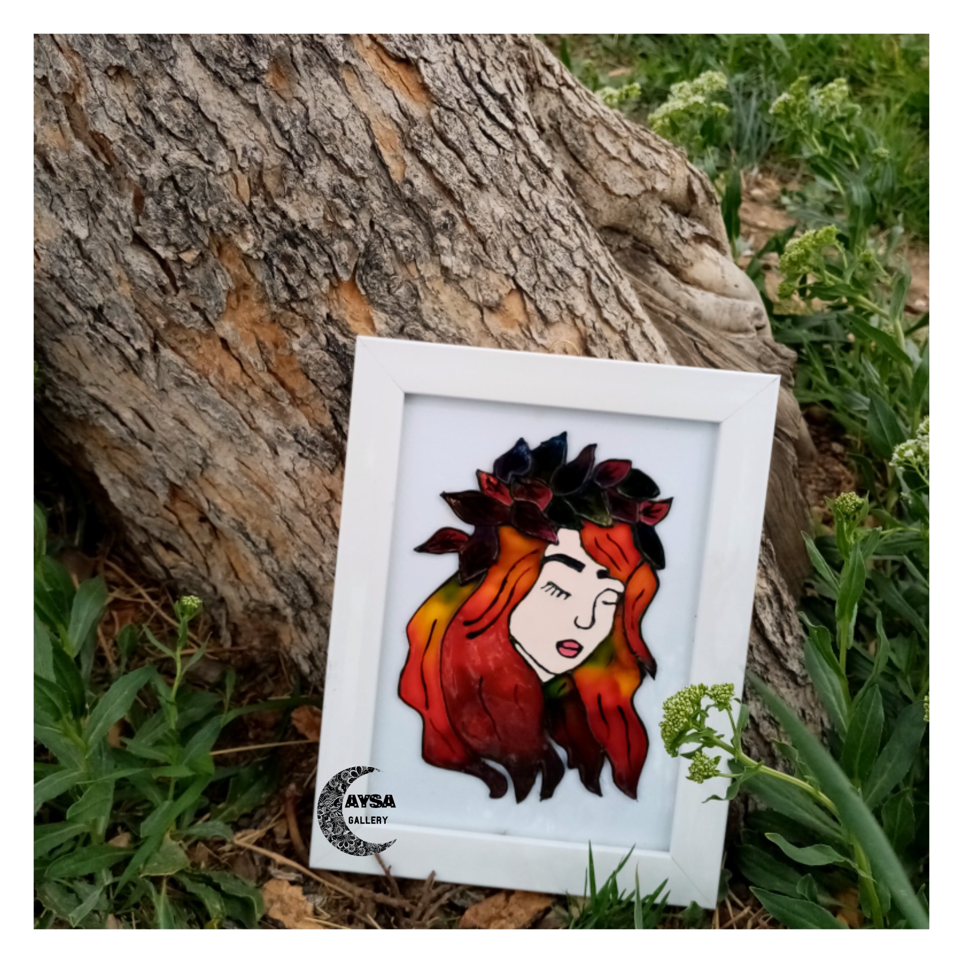 تابلو ویترای طرح دخترانه 