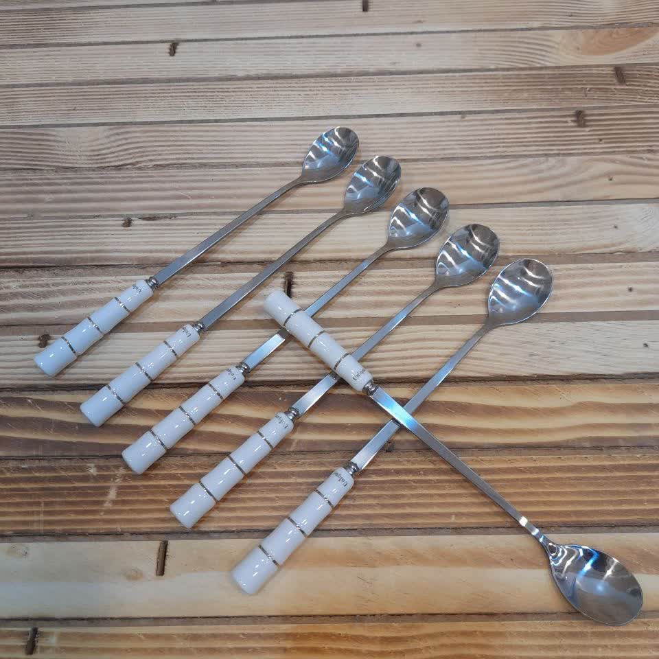 قاشق شربت خوری دسته سرامیکی