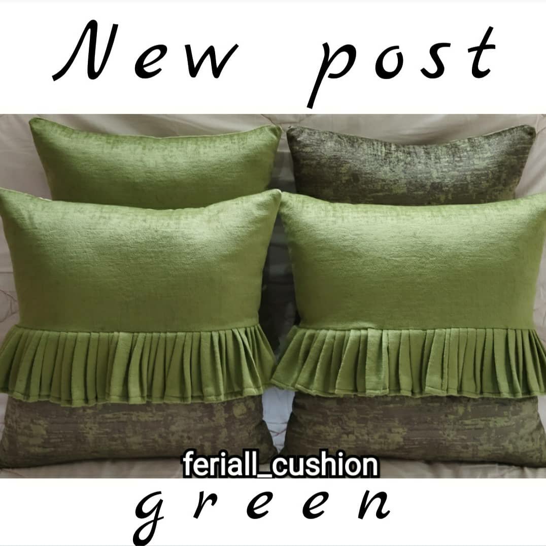 کاور کوسن های سبز رنگ 4 عددی