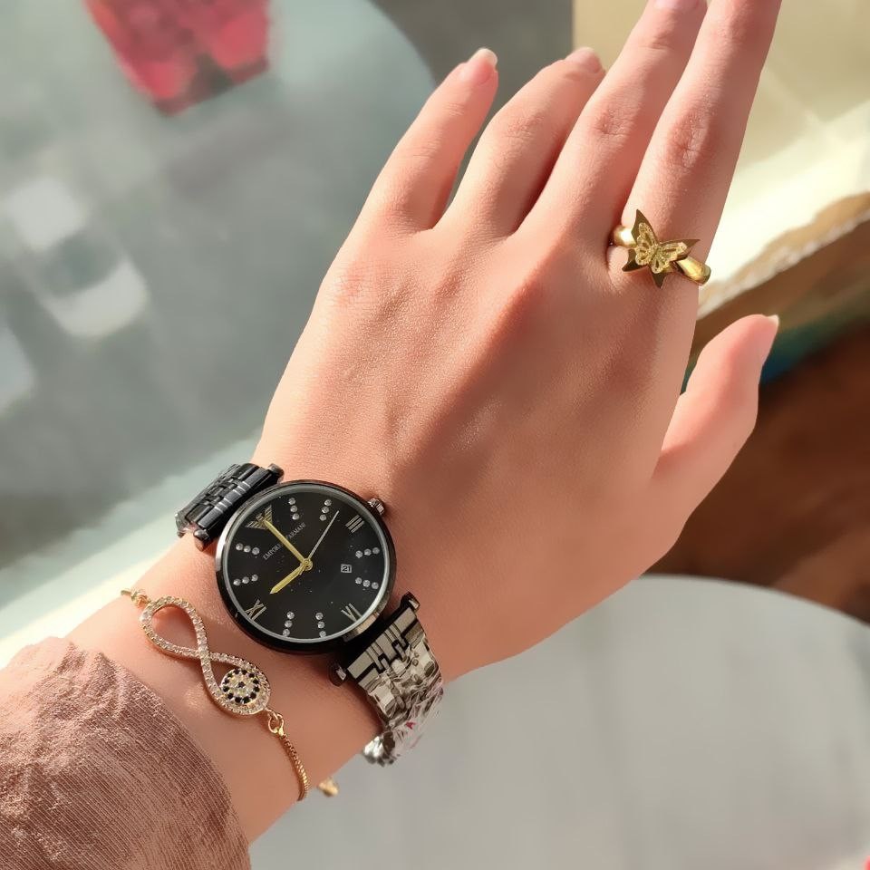 ست ساعت و دستبند رنگ ثابت