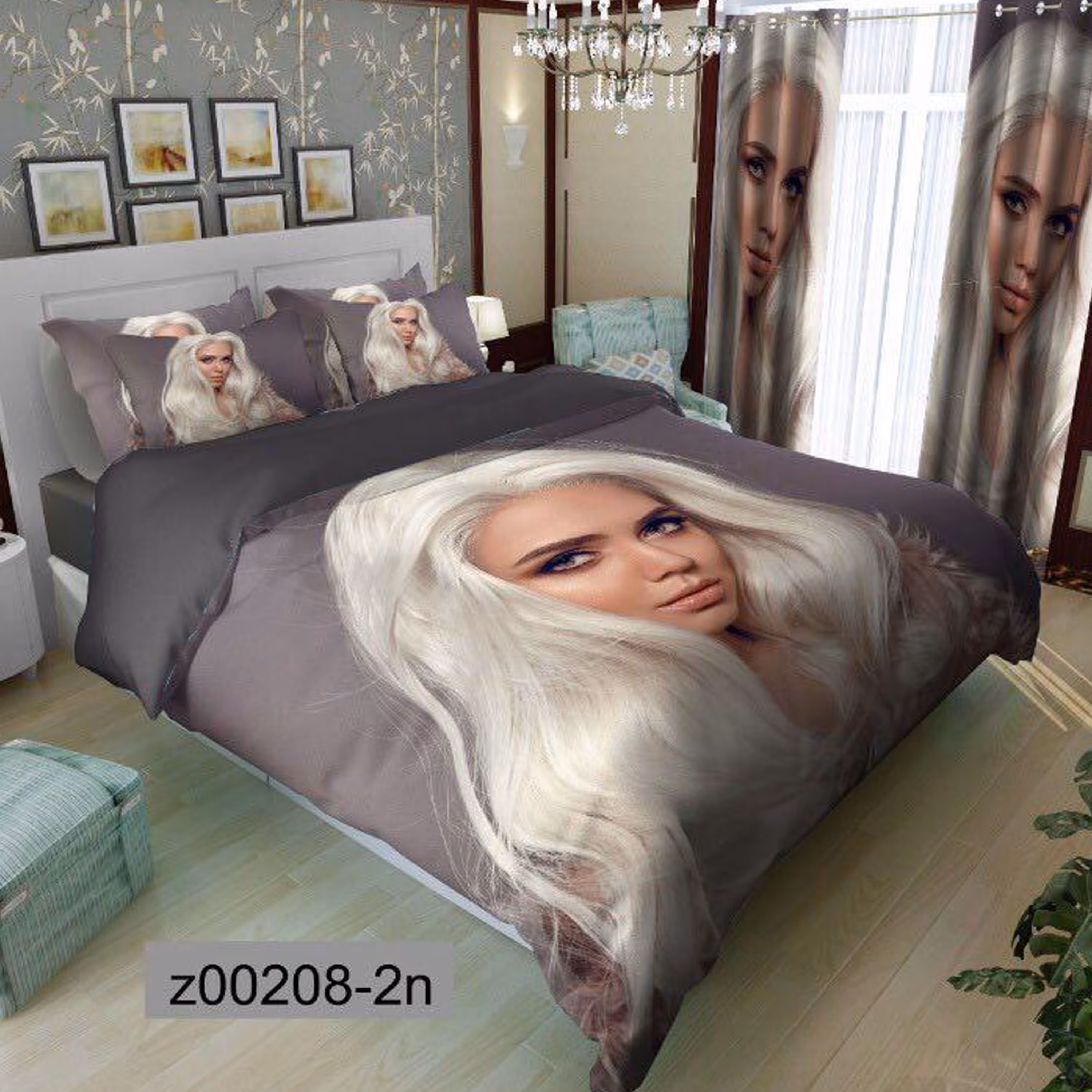 سرویس روتختی 2 نفره تنسل چاپی برندترک لند(Turk Land) z 208