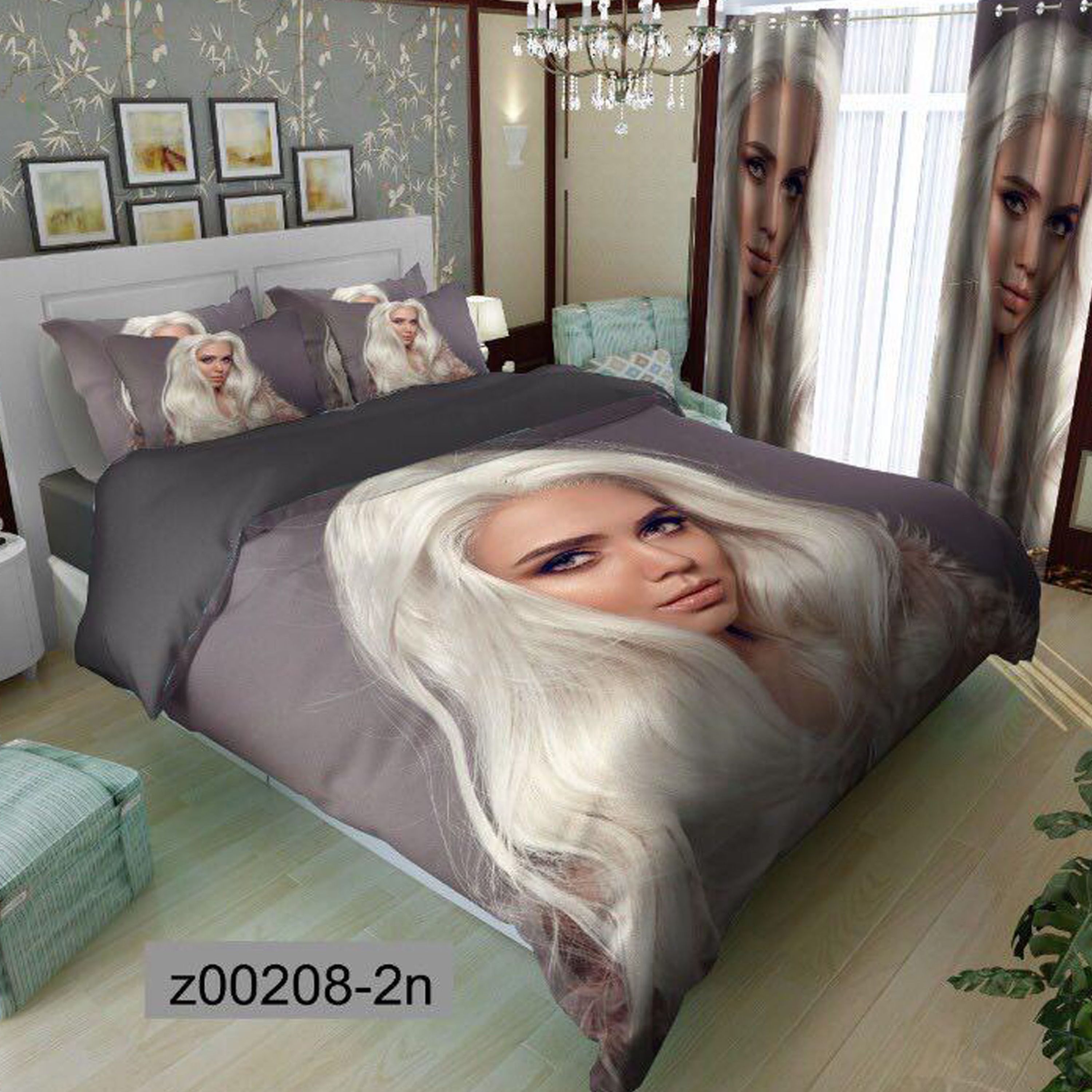 سرویس روتختی 2 نفره تنسل چاپی برندترک لند(Turk Land) z 208