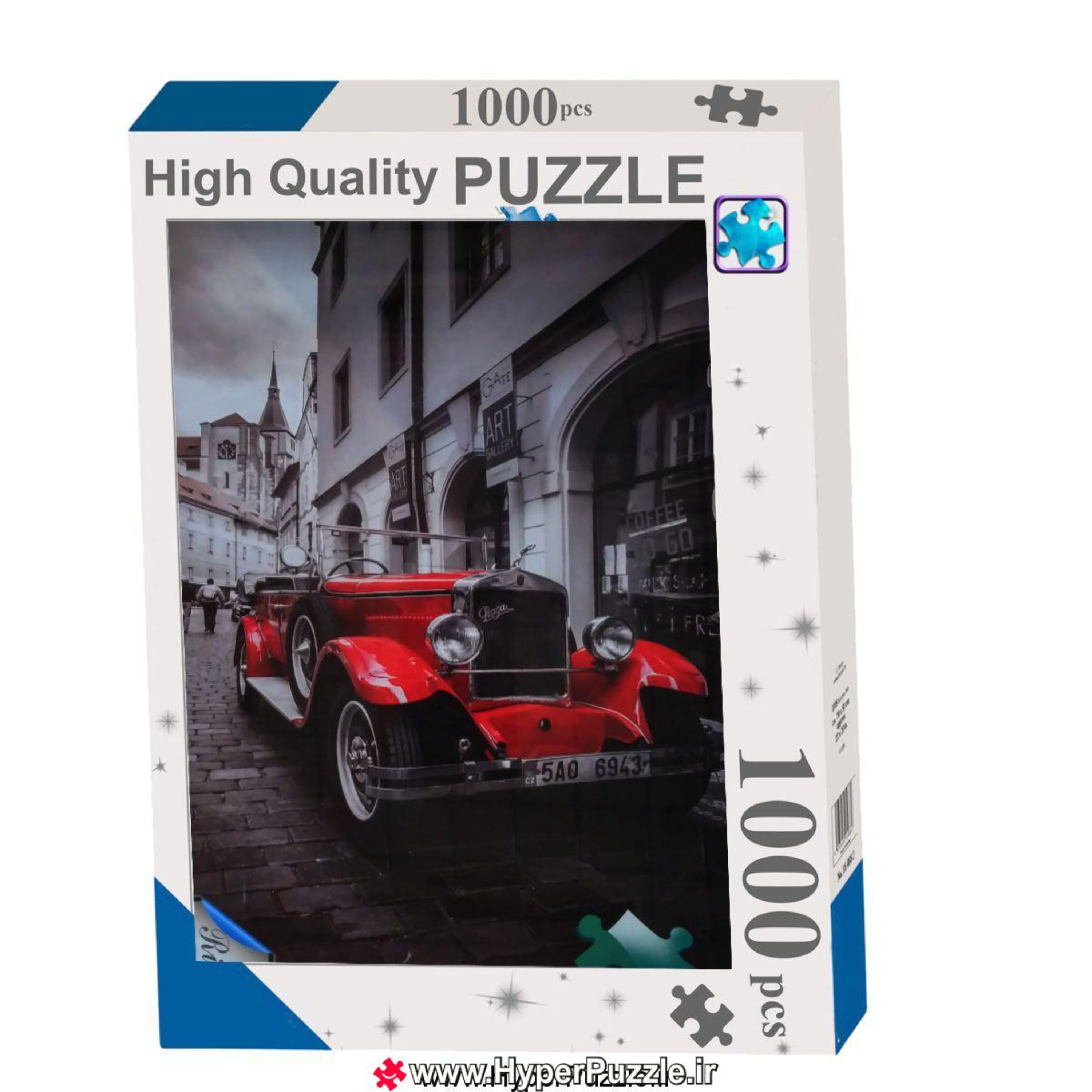 پازل اتومبیل کلاسیک قرمز 1000 تکه