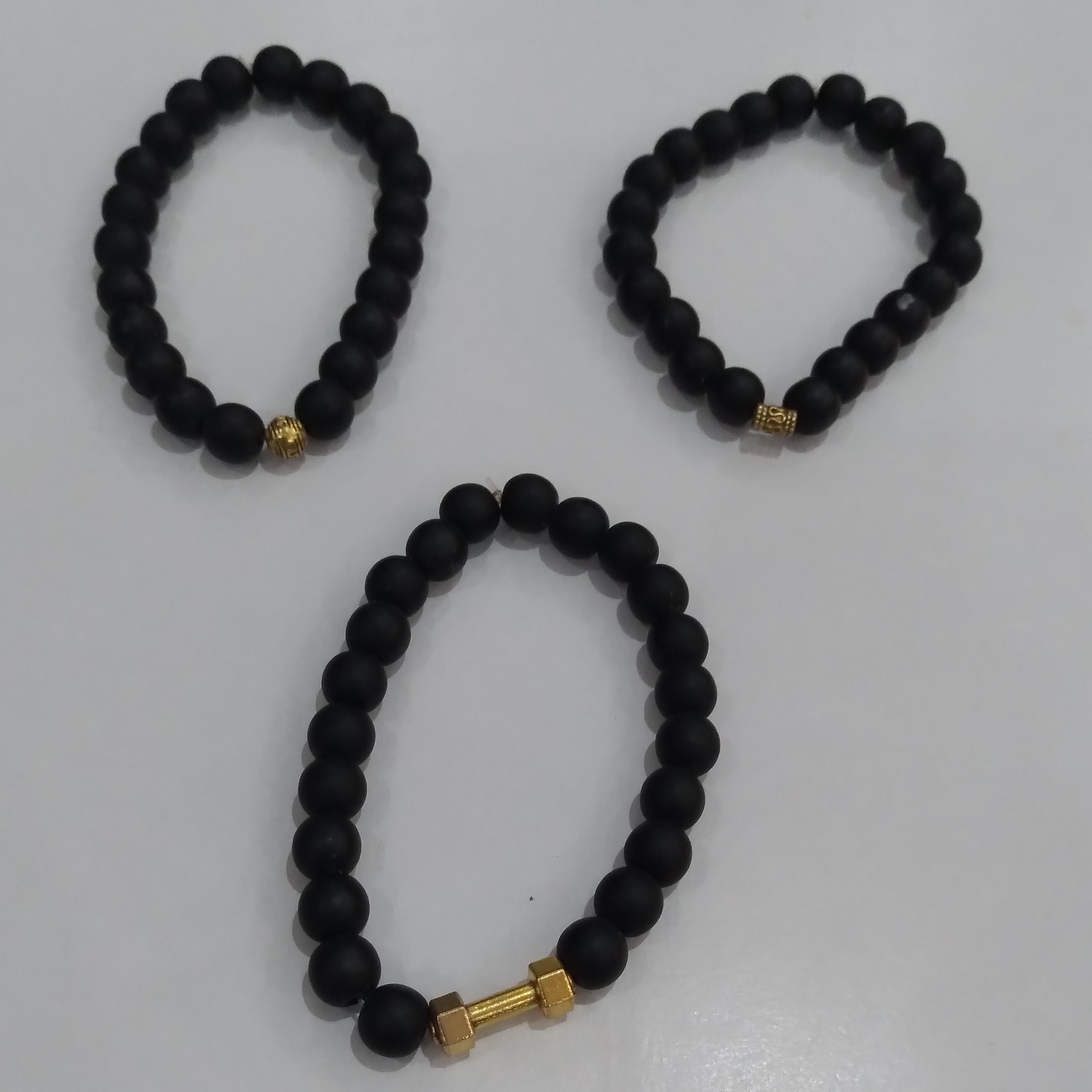 دستبند سنگی مشکی 