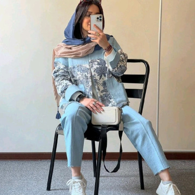 مانتو شلوار زنانه لنین مدل رستا