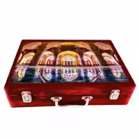 جعبه چوبی مدل چمدان بزرگ طرح مسجدصفوی