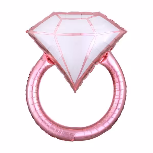 بادکنک فویلی انگشتر صورتی