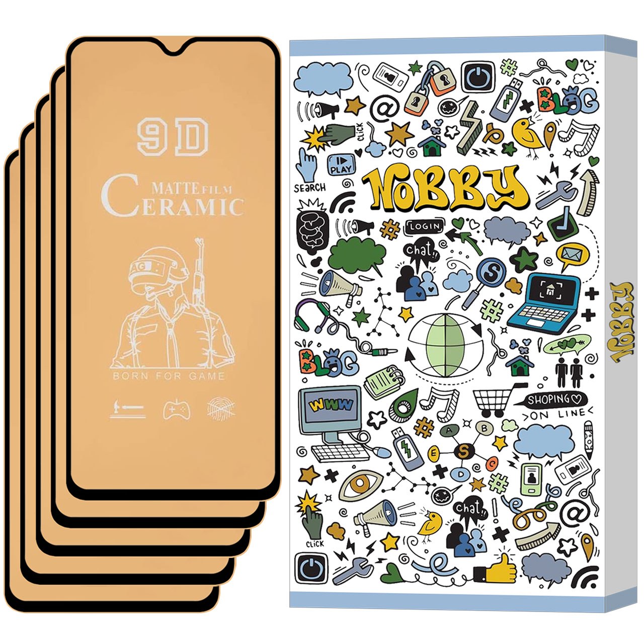 گلس سرامیکی مات مناسب برای گوشی موبایل سامسونگ Galaxy A03 Core پک 5 عددی