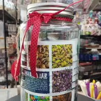 بانکه شیشه ای باواریا  سایز  3  درب استیل 