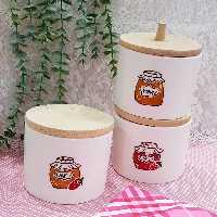 بانکه عسل و مربا چوبی سرامیک