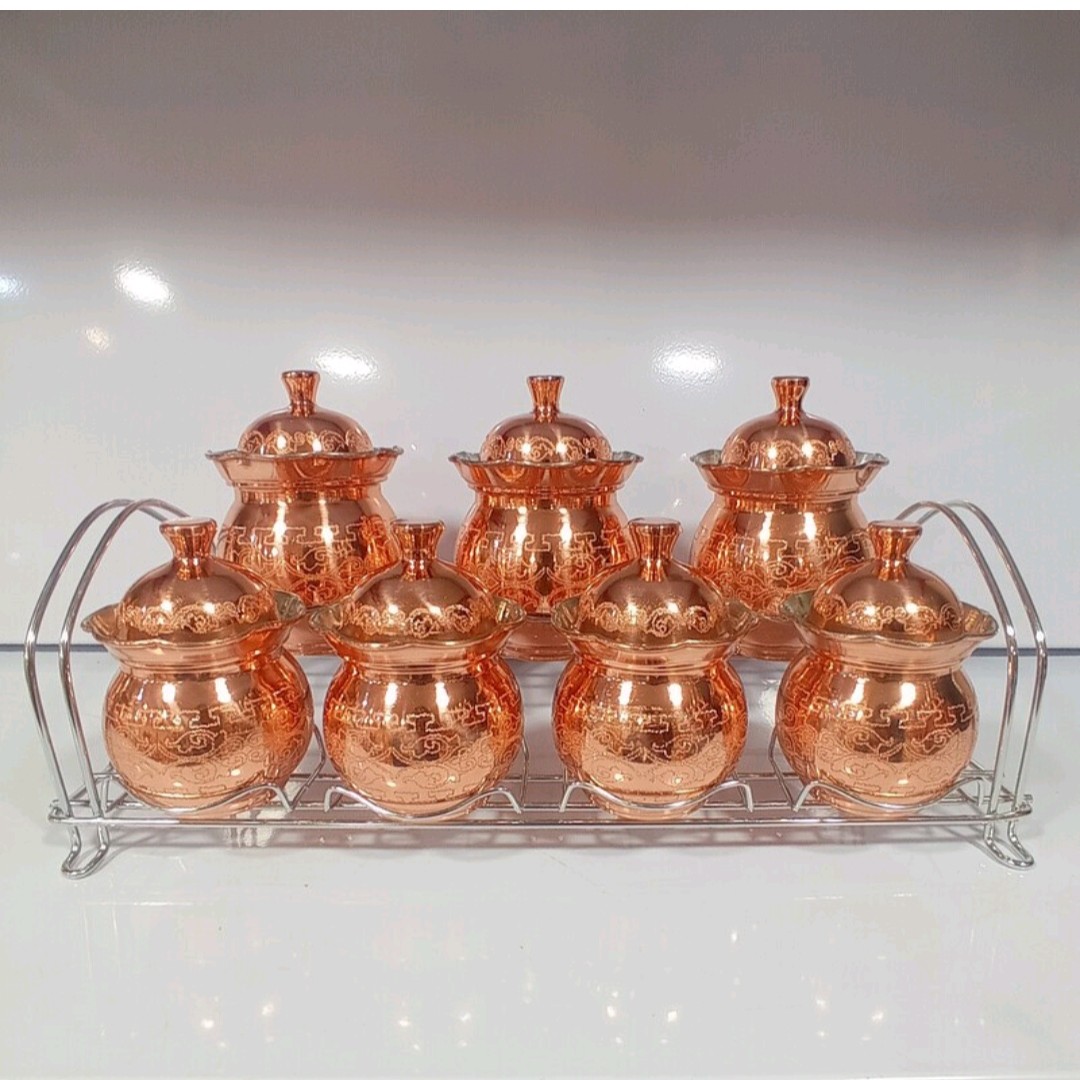سرویس پاسماوری (جاادویه) هفت تایی مسی زنجان نانو رنگ ثابت