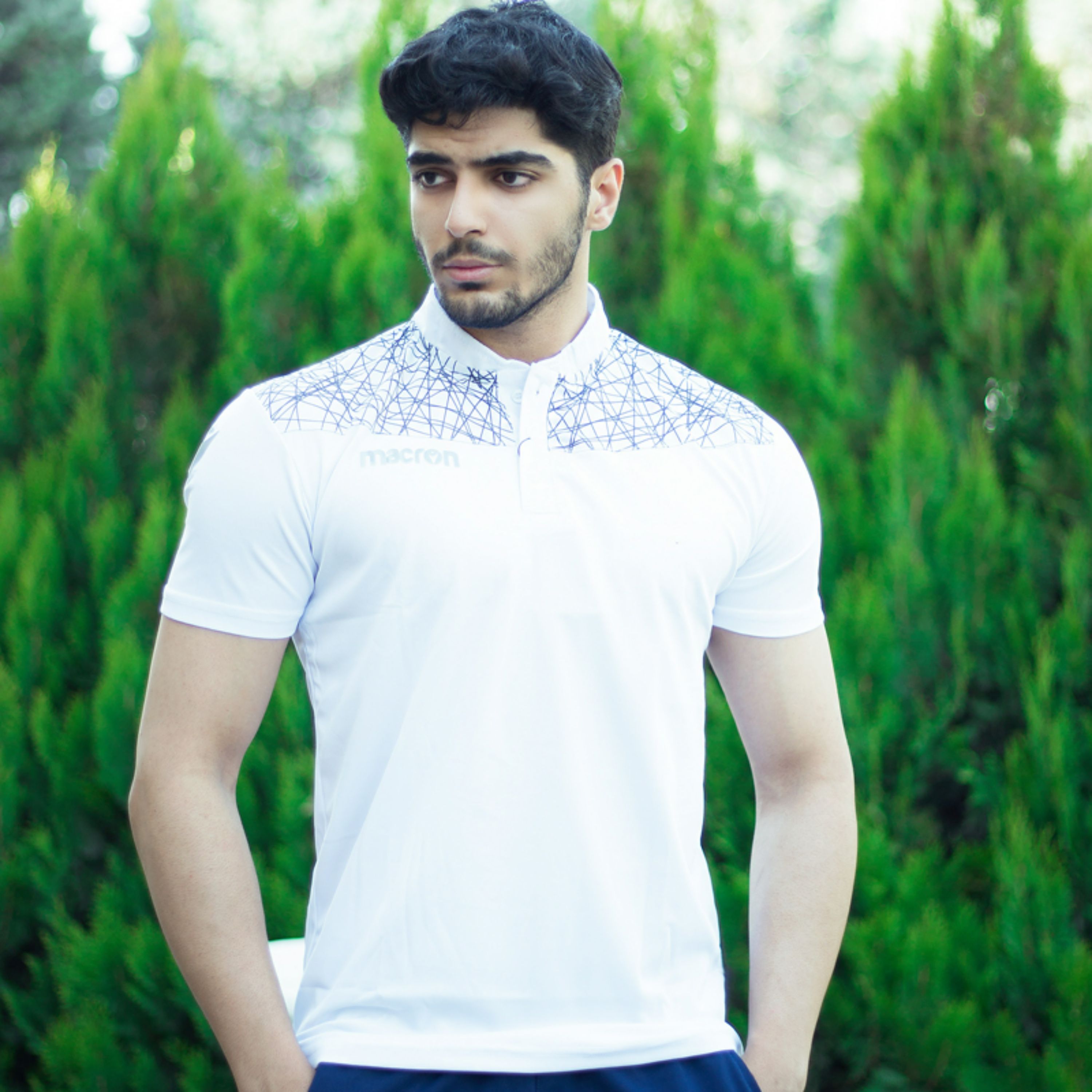 پلوشرت ورزشی مکرون مدل چندا سفید