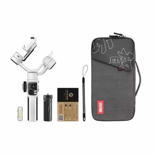 گیمبال موبایل ژیون سفید Zhiyun Smooth 5S Combo Gimbal