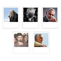عکس پولاروید سردار سلیمانی مجموعه 5عددی  کد768