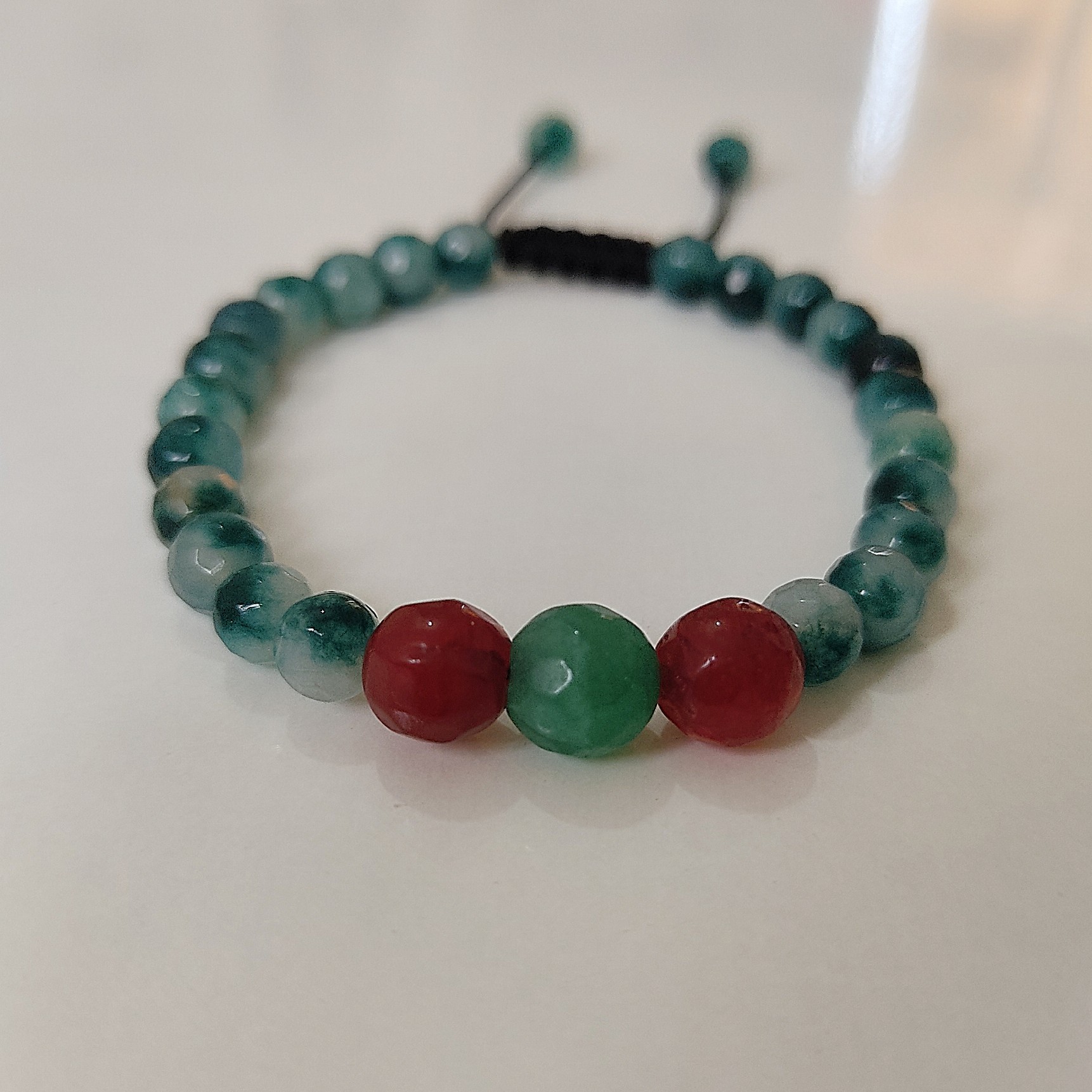 دستبند سنگ جید سبز