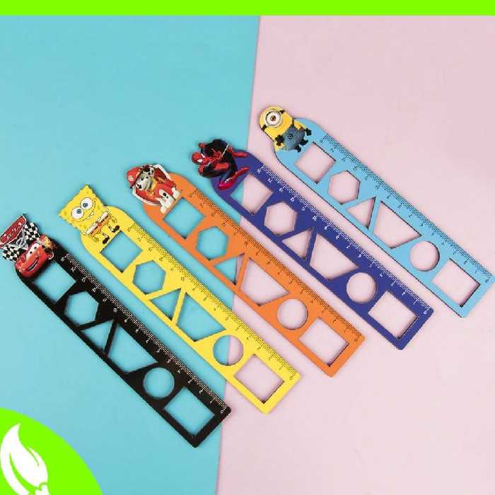 خط کش چوبی شابلون دار پسرانه