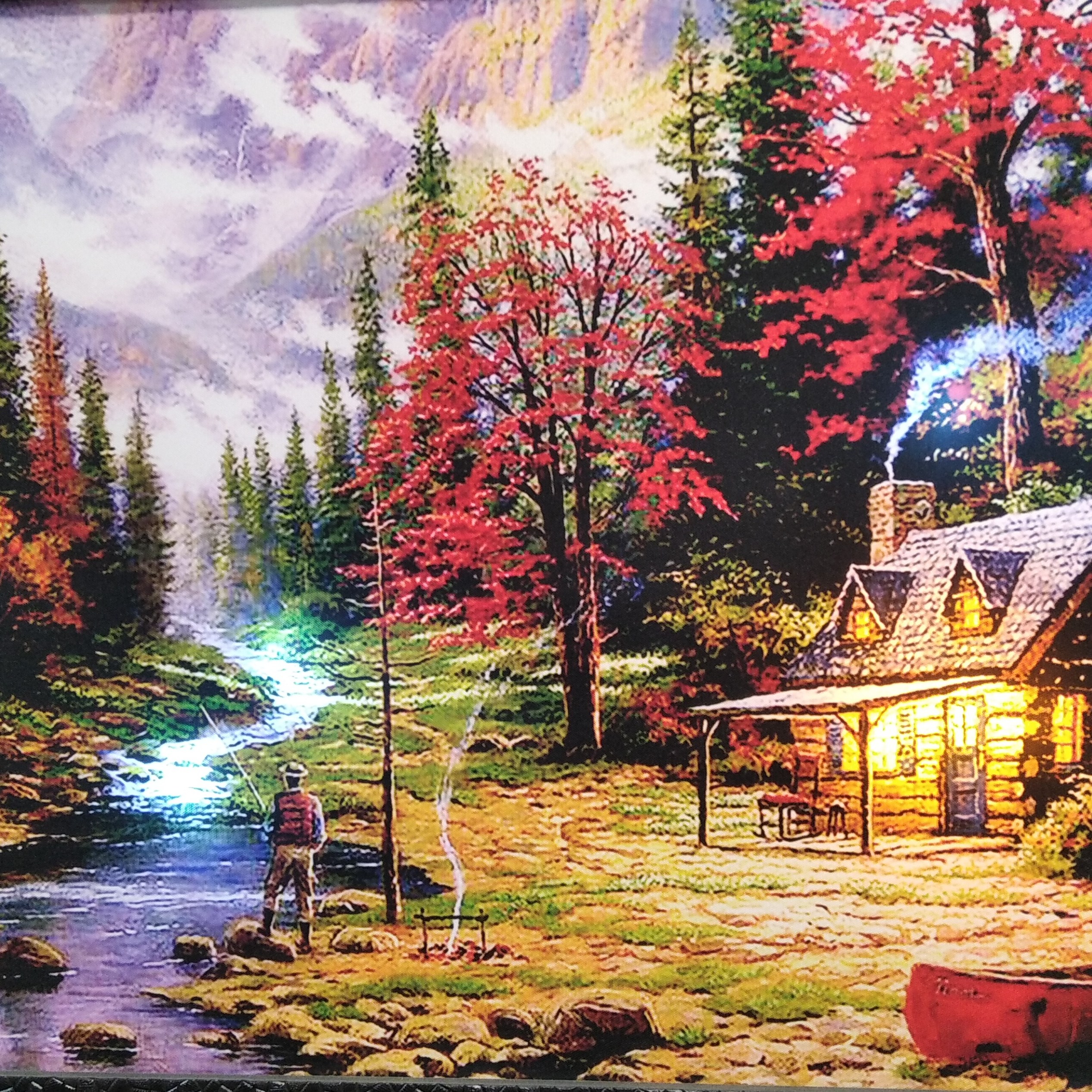 تابلو بک لایت چراغی مدل جنگل 