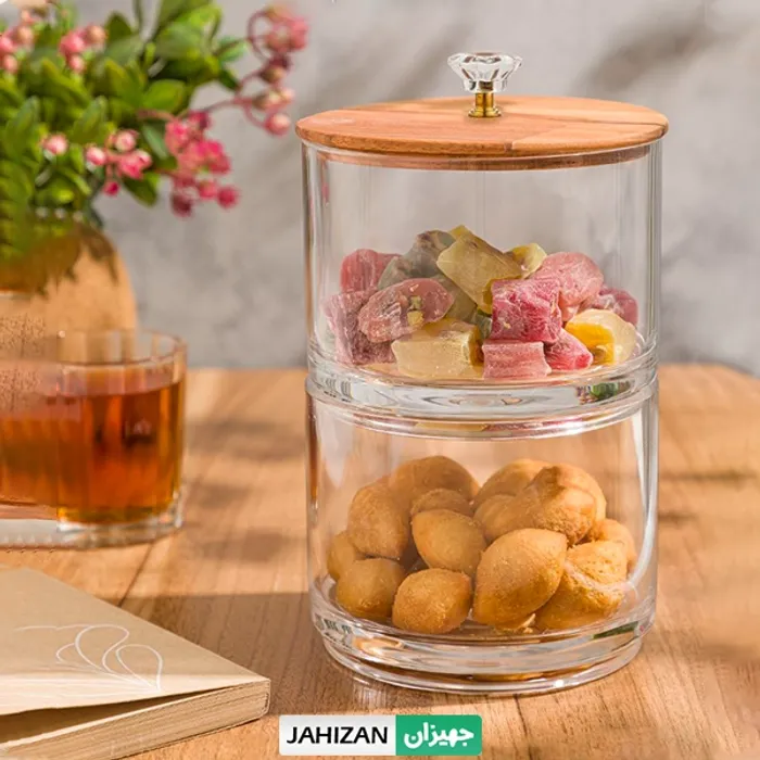 شکلات خوری دوطبقه درب چوبی لیمون کد216759