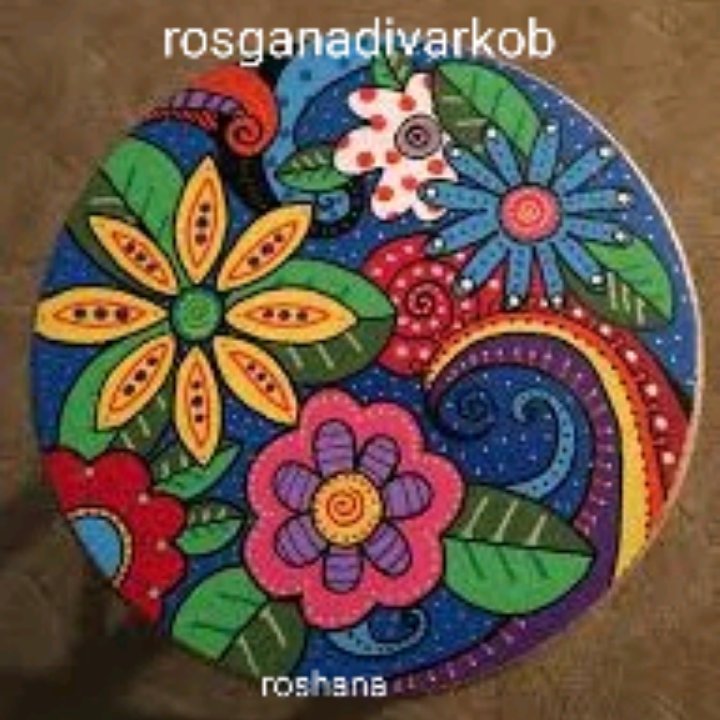 دکوری رومیزی و دیواری طرح گل چند رنگ 