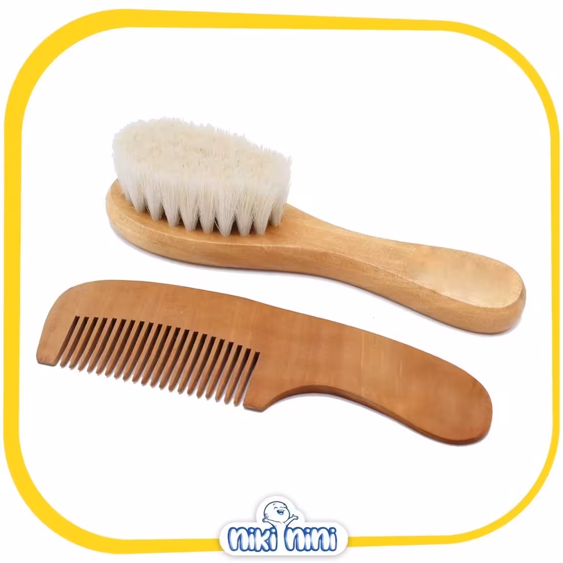 شانه و برس چوبی الیاف طبیعی کودک بیبز BIBS