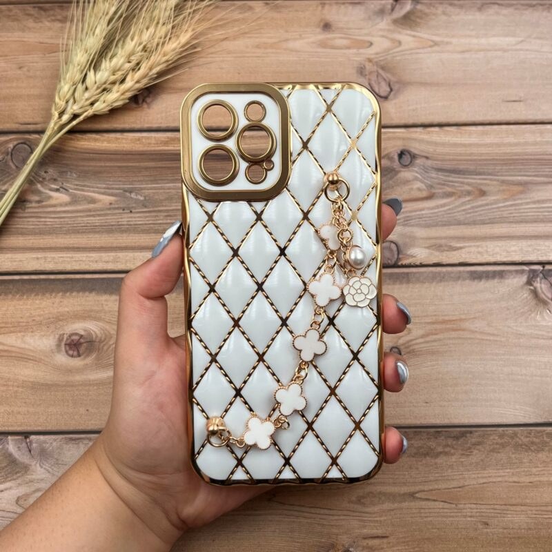 قاب گوشی iPhone 13 Pro Max آیفون ژله ای پافری سفید کد 25417